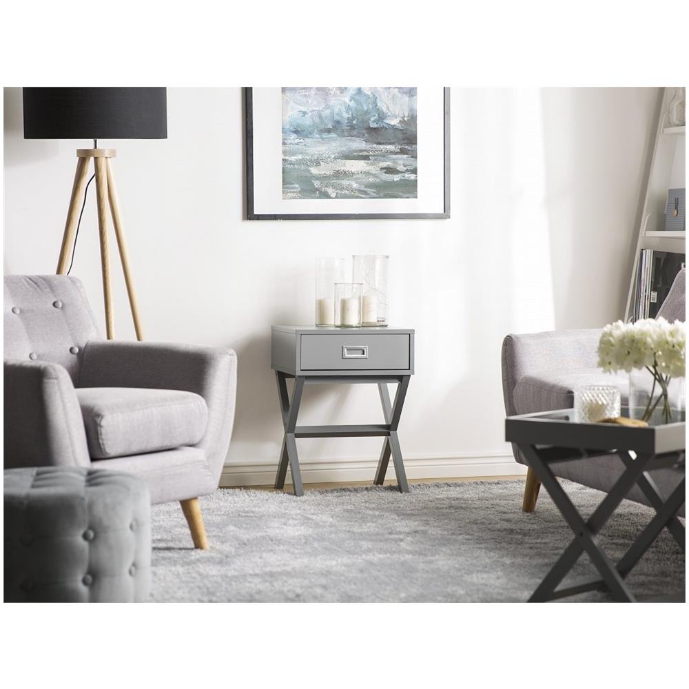 Tavolino Da Caffè Con Cassetto, Grigio - Monroe - Foto 1