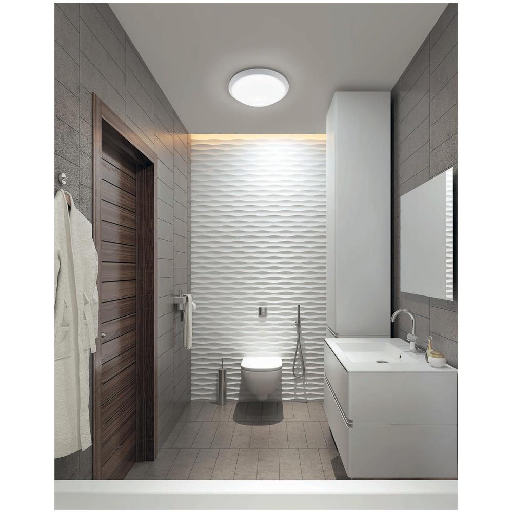 Moon Plafoniera Led Tonda Con Cornice Bianca Ø325mm 18w - Foto 2