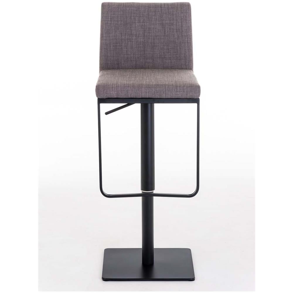 Sgabello Bar Panama in Tessuto I Sgabello Alto Girevole E Regolabile 58-82 CM Grigio Base Metallo Opaco Nero - Foto 2