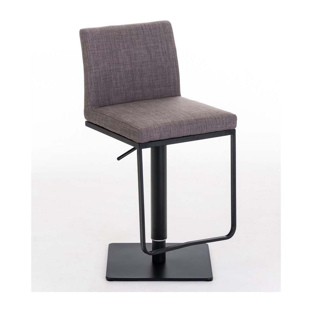 Sgabello Bar Panama in Tessuto I Sgabello Alto Girevole E Regolabile 58-82 CM Grigio Base Metallo Opaco Nero - Foto 5