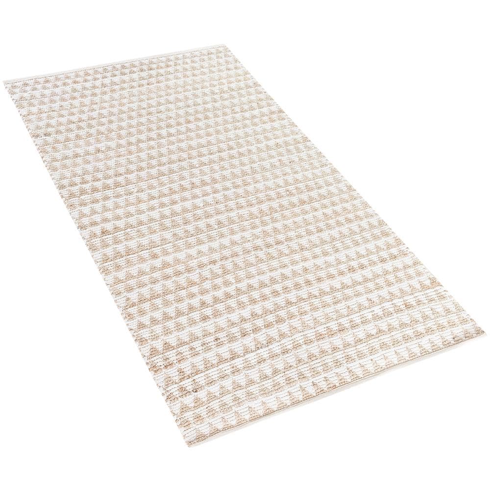 Tappeto A Pelo Corto In Tessuto Beige 80 X 150 Cm Tunceli - Foto 1