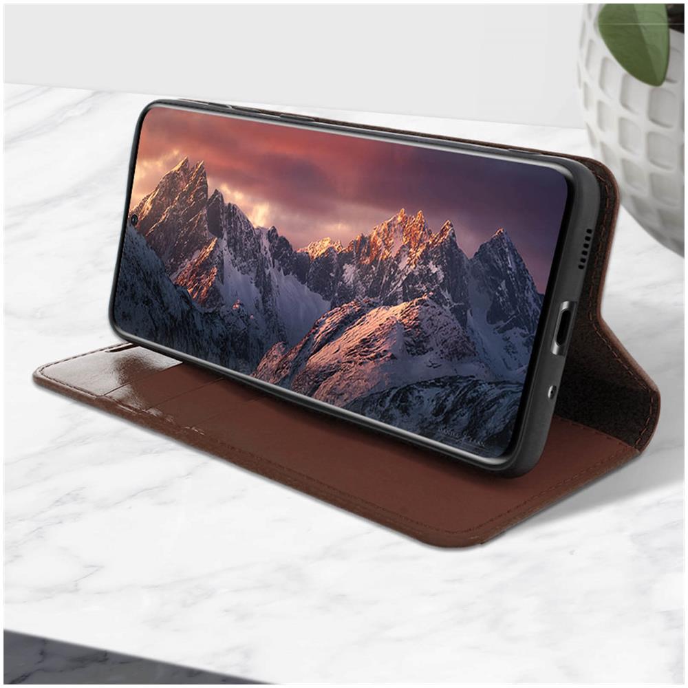 Custodia Samsung Galaxy S20pelle Portafoglio Funzione Stand - Marrone - Foto 10