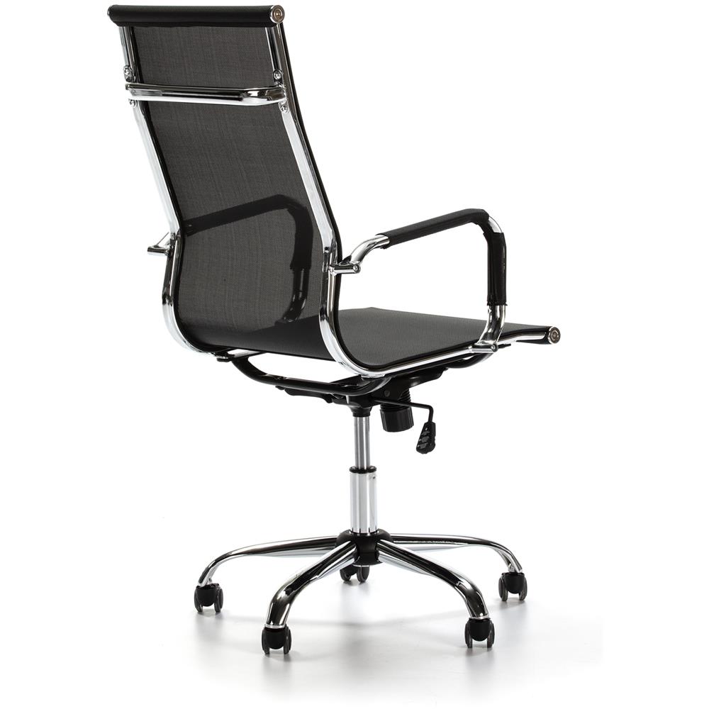 Poltrona Tilt Bureau Slim, Pelle Sintetica, Poltrona Direzionale Con Poggiatesta E Imbottita Cuscino, Regolabile In Altezza, Desi - Foto 5