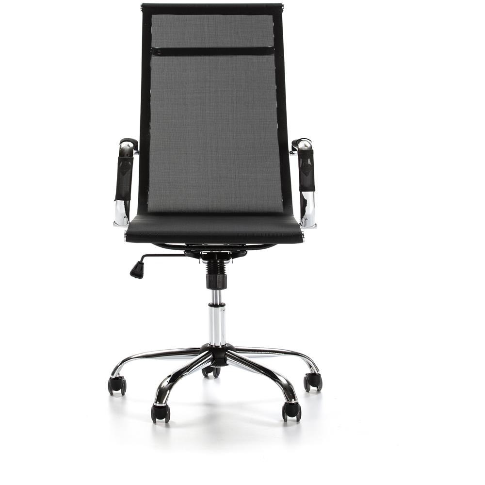 Poltrona Tilt Bureau Slim, Pelle Sintetica, Poltrona Direzionale Con Poggiatesta E Imbottita Cuscino, Regolabile In Altezza, Desi - Foto 1