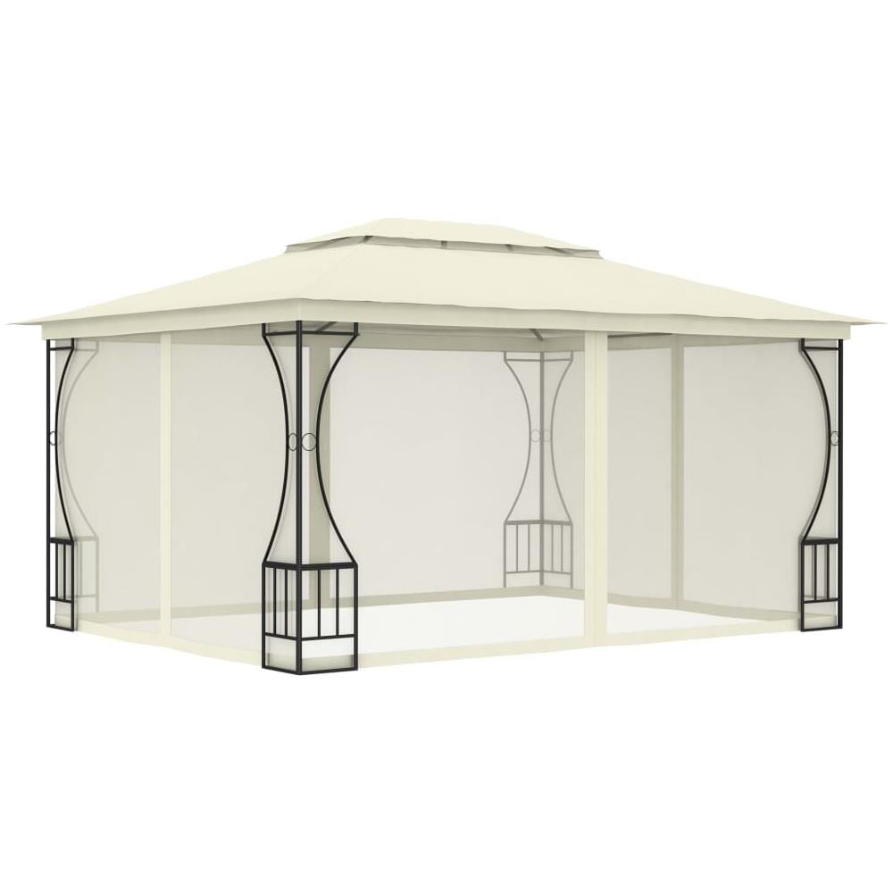 Gazebo Con Tende 300x400x265 Cm Crema - Foto 1