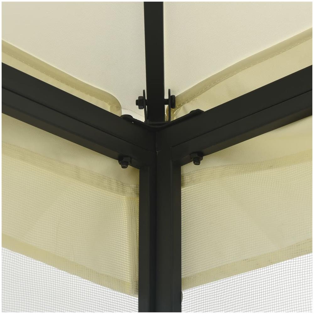 Gazebo Con Tende 300x400x265 Cm Crema - Foto 2