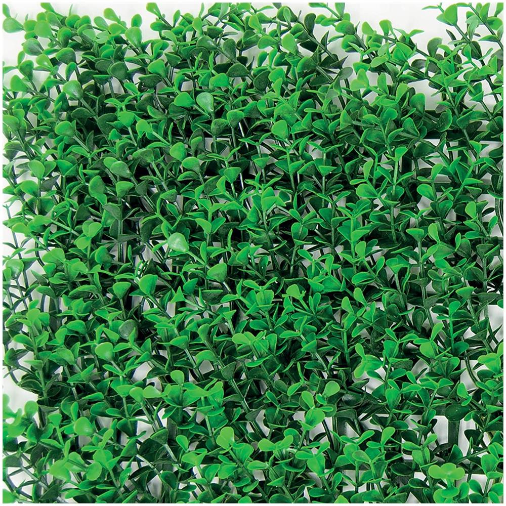 Divy 3d Panel Buxus Intense Siepe Sintetica Con Foglie Di Bosso Di Color Verde Intenso In Moduli Componibili - 0,50 X 1 M - Foto 1
