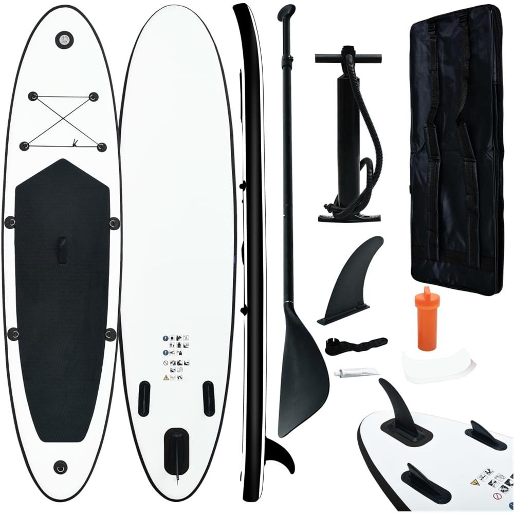 Set Tavola Gonfiabile Da Sup Nero E Bianco - Foto 1