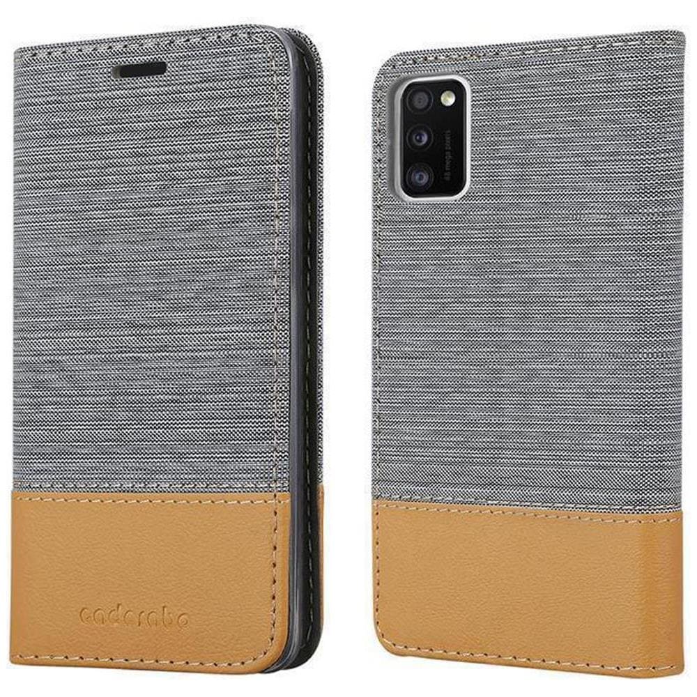 Custodia Compatibile Con Samsung Galaxy A41 In Grigio Chiaro Marrone - Coperchio Protettiva Con Chiusura Magnetica, Funzione Stand E Tasca Per Le Carte - Foto 8