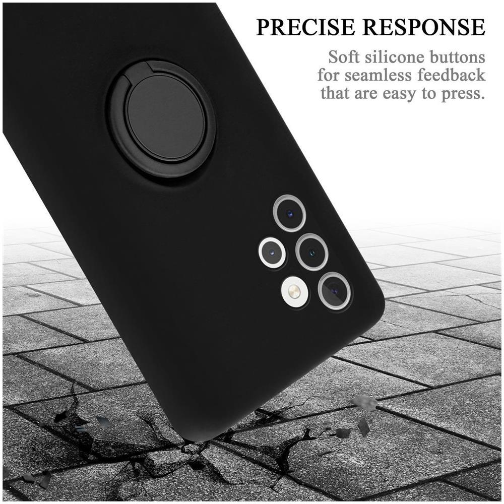 Cadorabo Custodia Compatibile Con Samsung Galaxy A32 4g In Liquid Nero - Coperchio Protettivo In Silicone Tpu Flessibile Con Anello - Foto 8