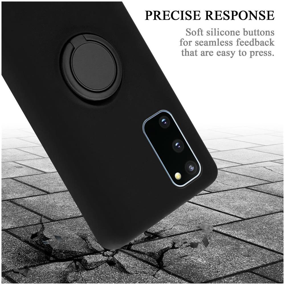 Custodia Compatibile Con Samsung Galaxy S20 Fe In Liquid Nero - Coperchio Protettivo In Silicone Tpu Flessibile Con Anello - Foto 8