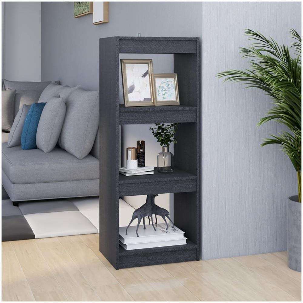 Libreria / divisorio Grigio 40x30x103,5 Cm Legno Massello Di Pino - Foto 1