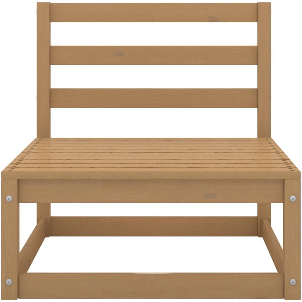 Divani Centrali Da Giardino 2 Pz Marrone Miele Massello Di Pino - Foto 3