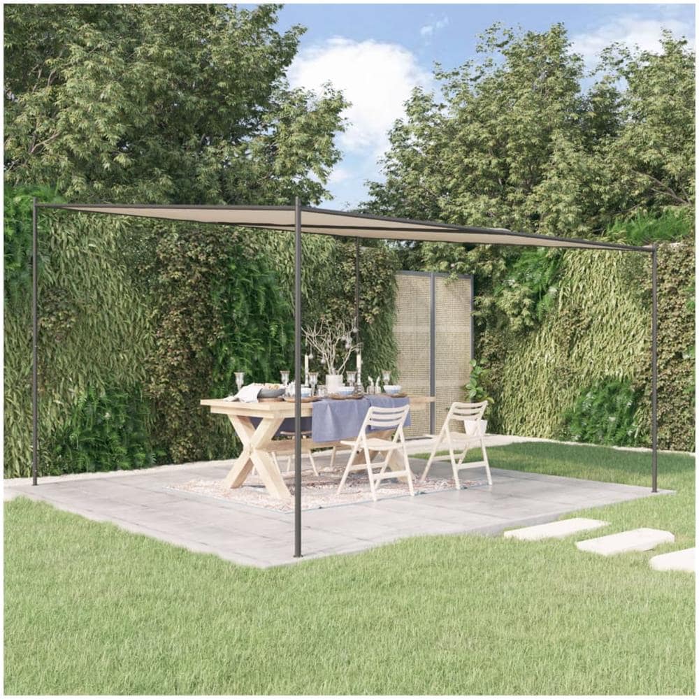 Gazebo Beige 4x4 M 180 G /m Tessuto E Acciaio - Foto 1