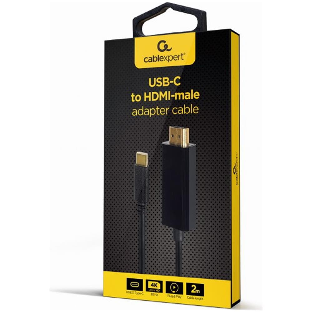 Cablexpert Usb-c Maschio A Hdmi Maschio Adattatore 4k 30hz 2m Juodas A-cm-hdmim-01 - Foto 2