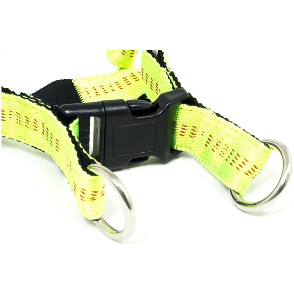 Pettorina Per Cani Regolabile E Resistente Modello Color Doggy M Verde Fluo - Foto 2