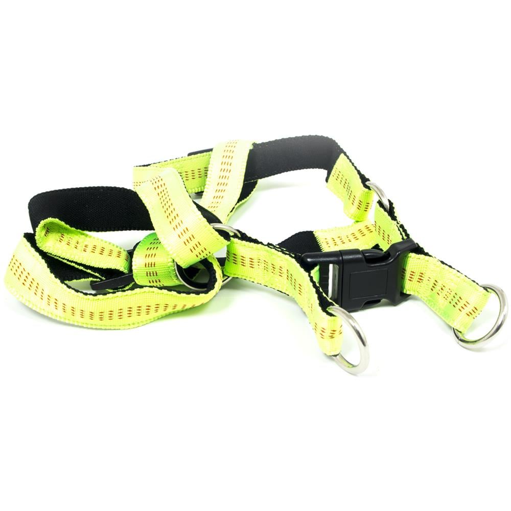 Pettorina Per Cani Regolabile E Resistente Modello Color Doggy M Verde Fluo - Foto 3