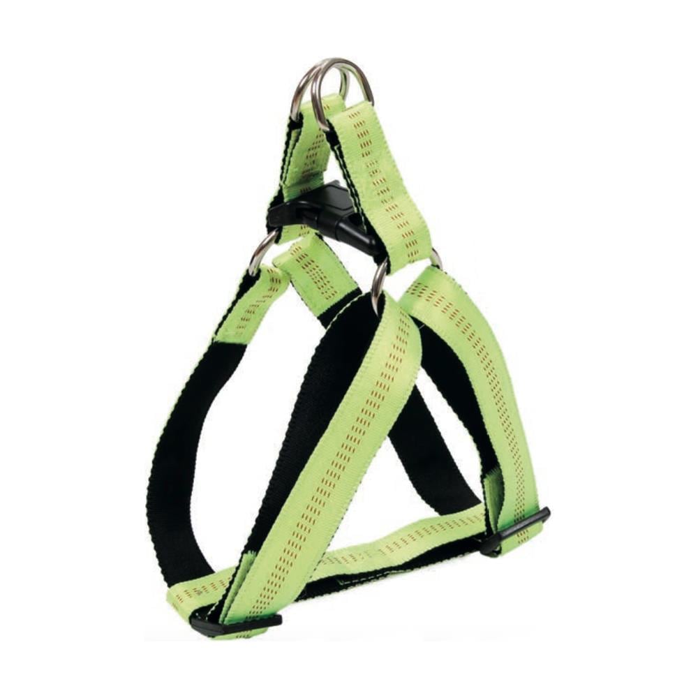 Pettorina Per Cani Regolabile E Resistente Modello Color Doggy M Verde Fluo - Foto 1