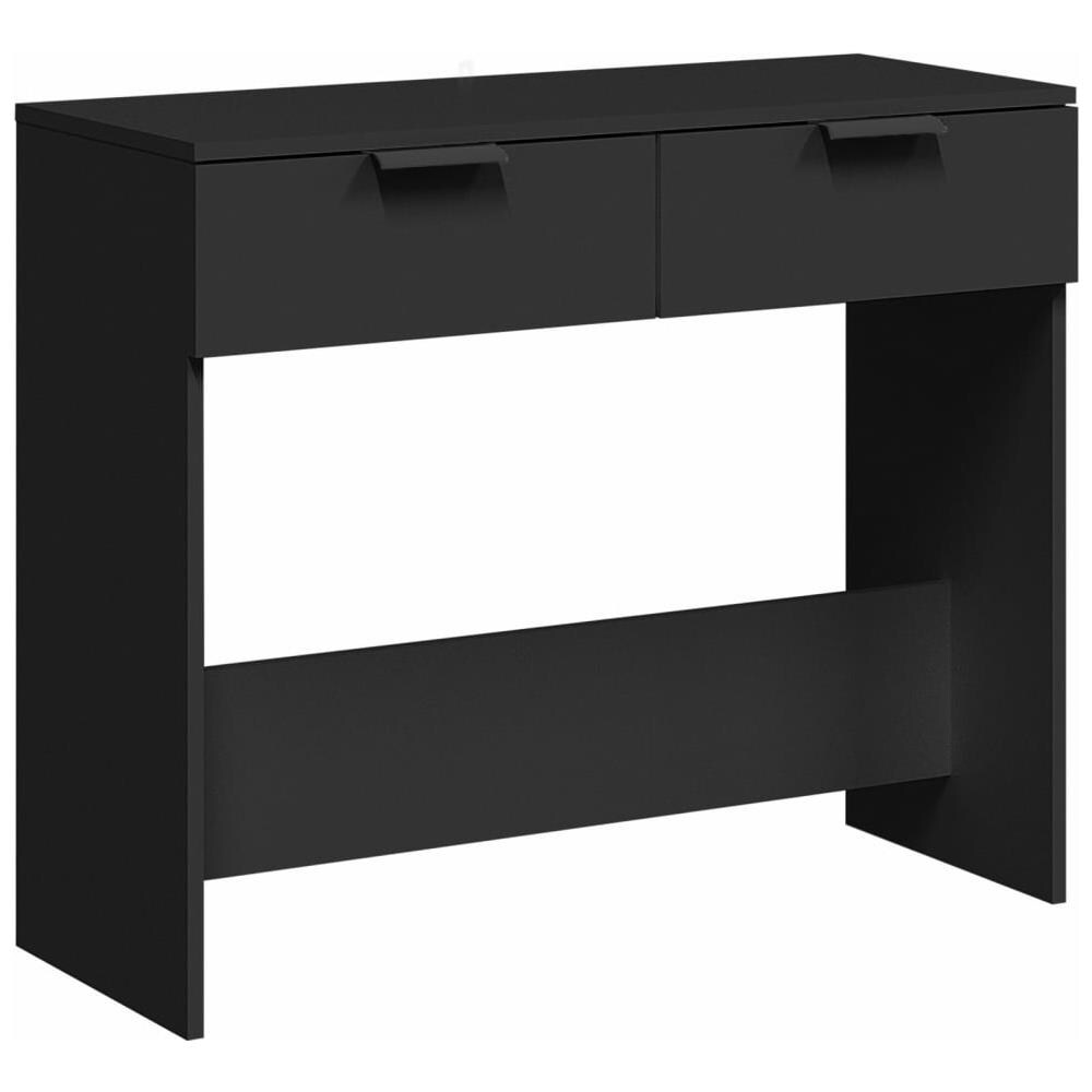 Tavolino Consolle Nero 90x36x75 Cm In Legno Multistrato - Foto 2