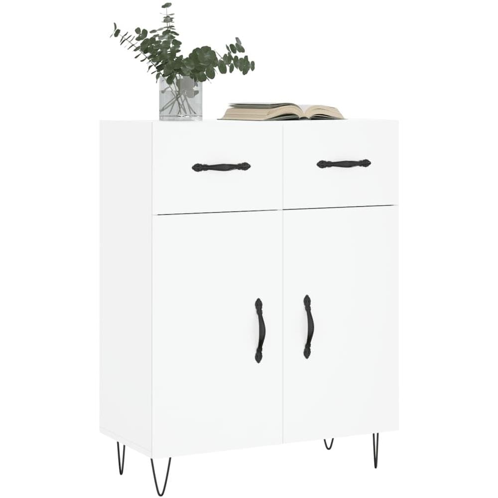 Credenza Bianca 69,5x34x90 Cm In Legno Multistrato - Foto 3