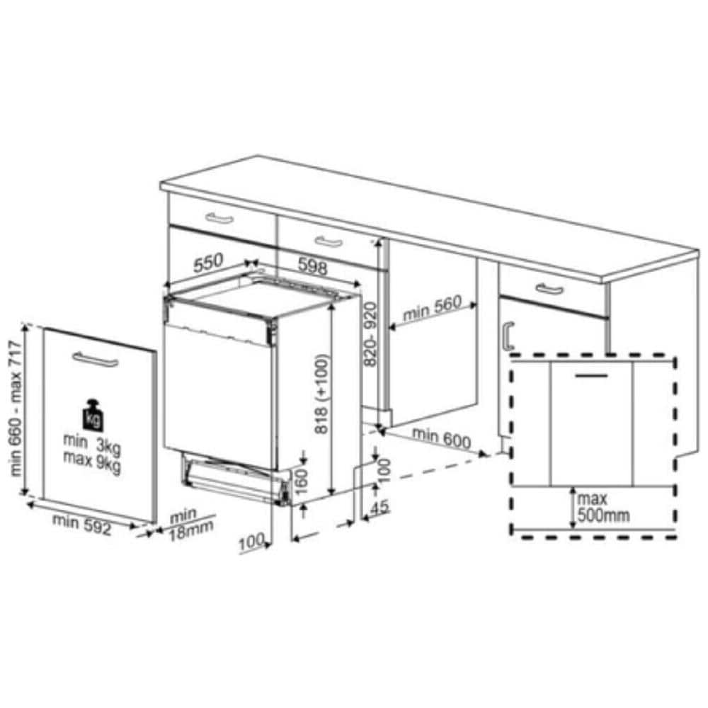 Lavastoviglie BDIN36535 da Incasso a Scomparsa Totale Classe D Capacità 15 Coperti - Foto 11