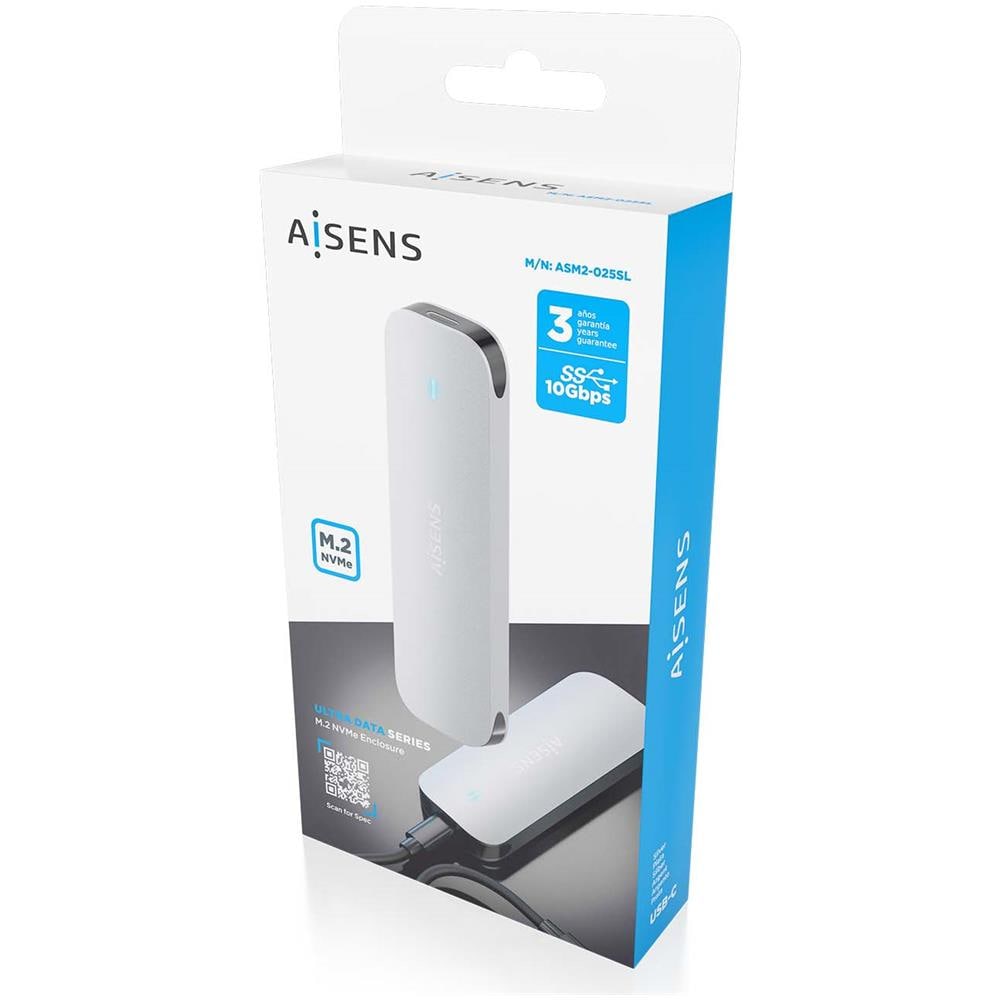 ASM2-025SL contenitore di unità di archiviazione Box esterno SSD Argento M. 2 - Foto 6