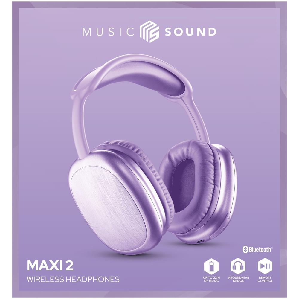 Cuffie Bluetooth BTHEADBMSMAXI2V MusicSound Maxi 2 Colore Viola - Foto 4
