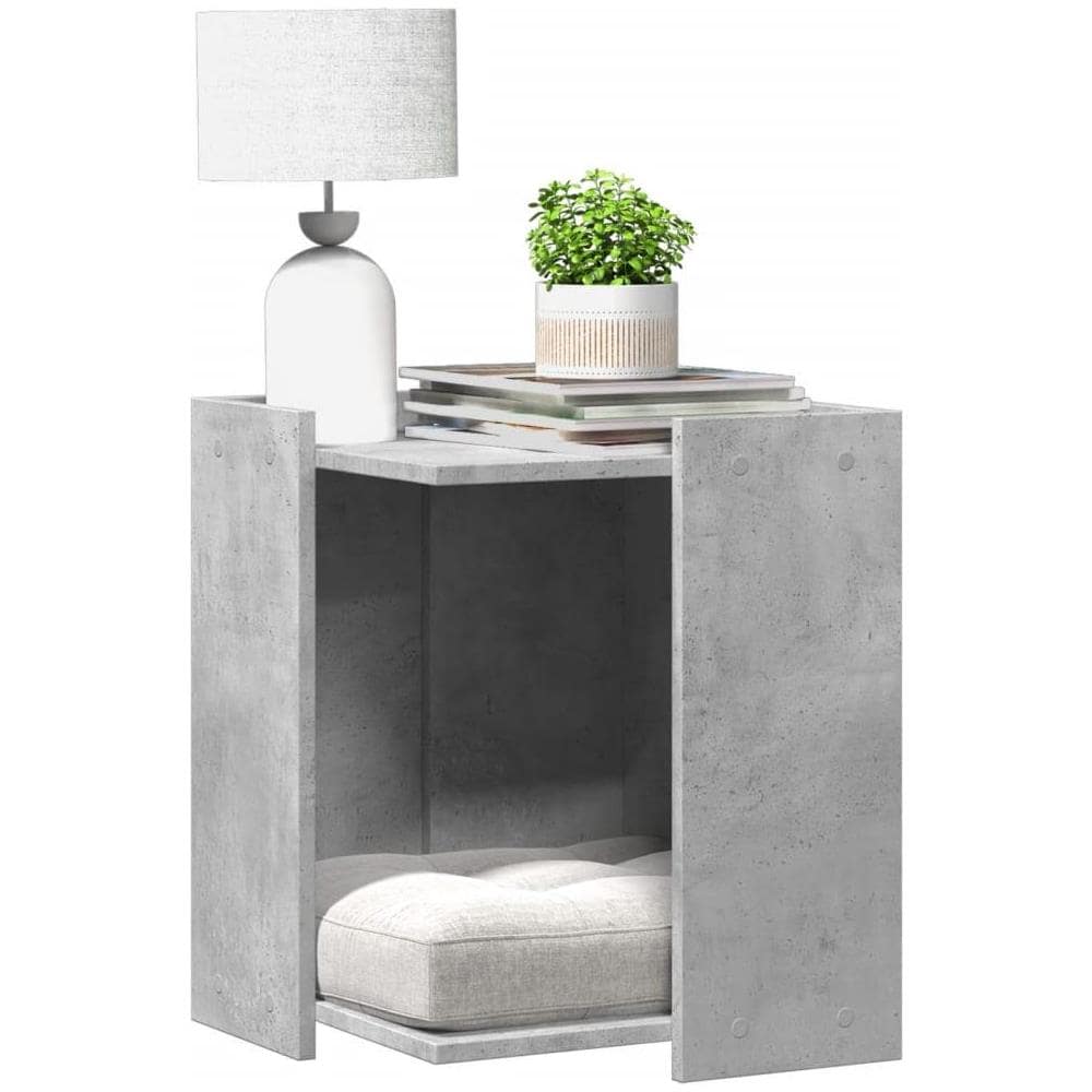 Recinto Lettiera Gatti Grigio Cemento 60x40x40 cm in Truciolato - Foto 2
