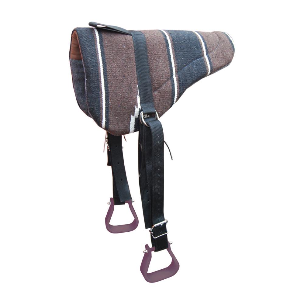 Bareback in tessuto navajo completo di maniglia, staffe in plastica e sottopancia. Fondo in feltro rinforzato sul garrese - Foto 1
