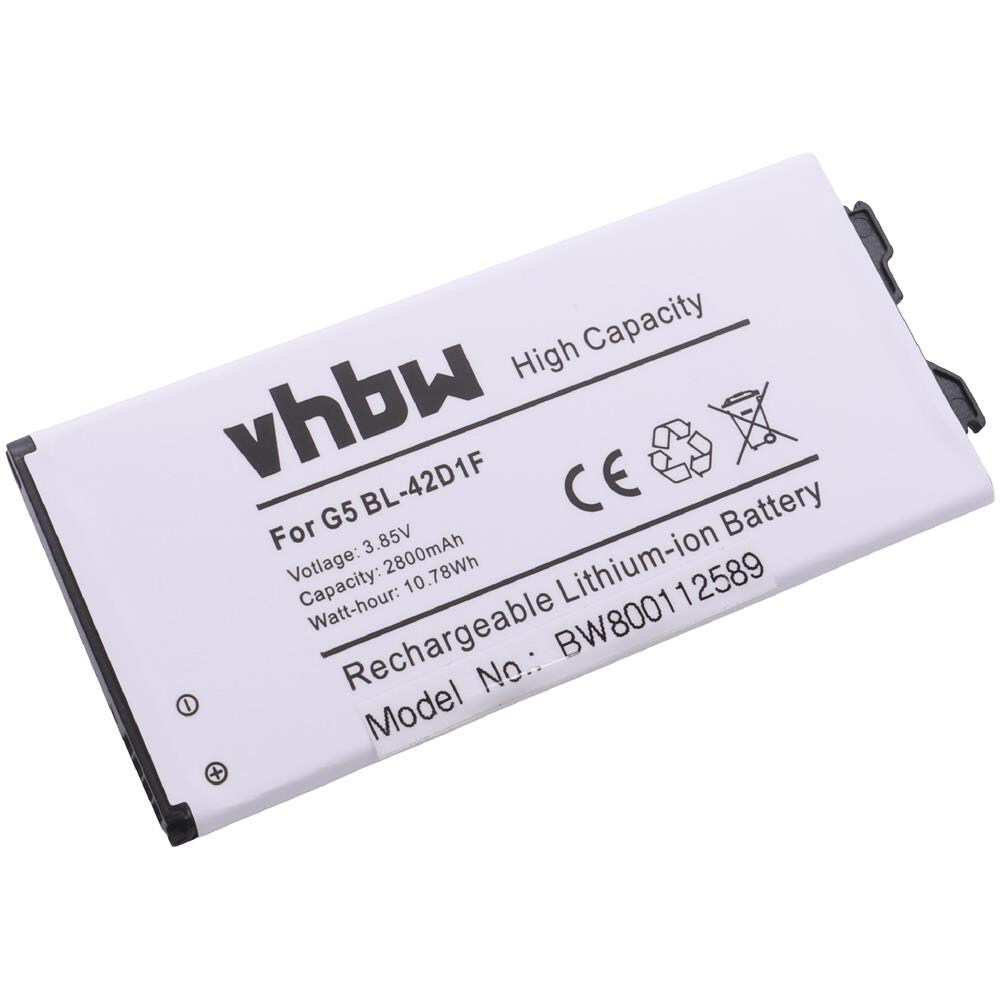 Li-ion Batteria 2500mah (3.85v) Per Cellulari E Smartphone Lg Optimus G5, G5 H831, G5 H8731, G5 Lite Sostituisce Bl-42d1f, Eac63238801. - Foto 1