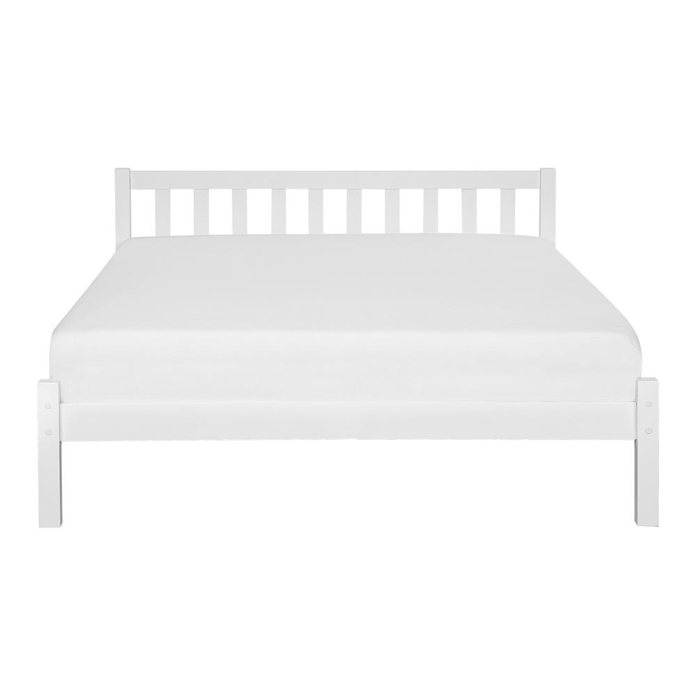 Letto A Doghe In Legno Colore Bianco 160 X 200 Cm Florac - Foto 2