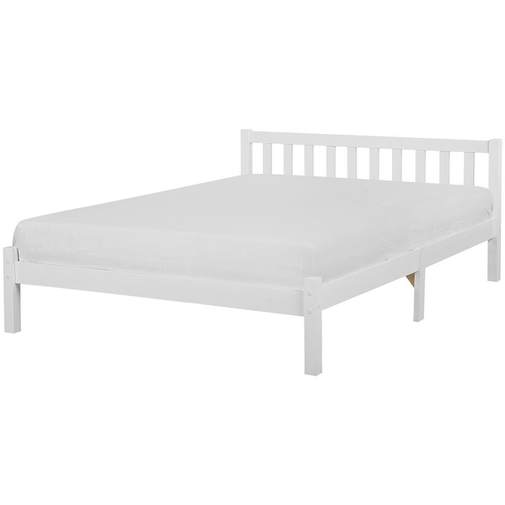 Letto A Doghe In Legno Colore Bianco 160 X 200 Cm Florac - Foto 1