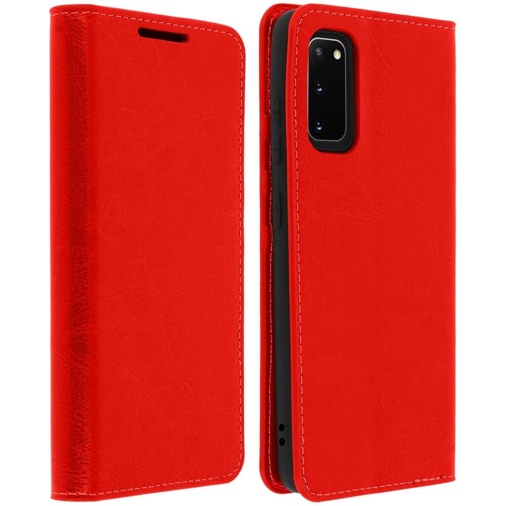 Custodia Samsung Galaxy S20pelle Portafoglio Funzione Stand - Rosso - Foto 1