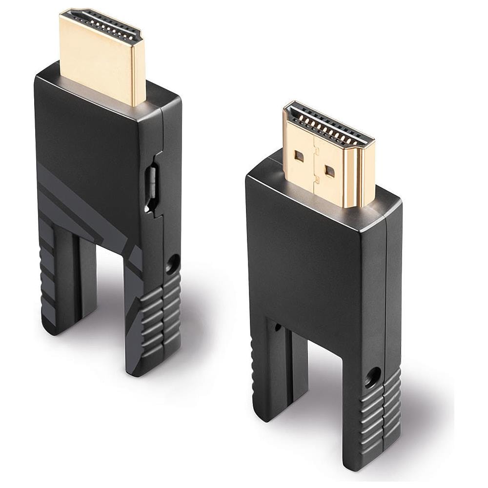 Cavo Micro-hdmi 2.0 18g Ibrido In Fibra Ottica Con Connettori Hdmi & Dvi Removibili, 20m - Foto 5