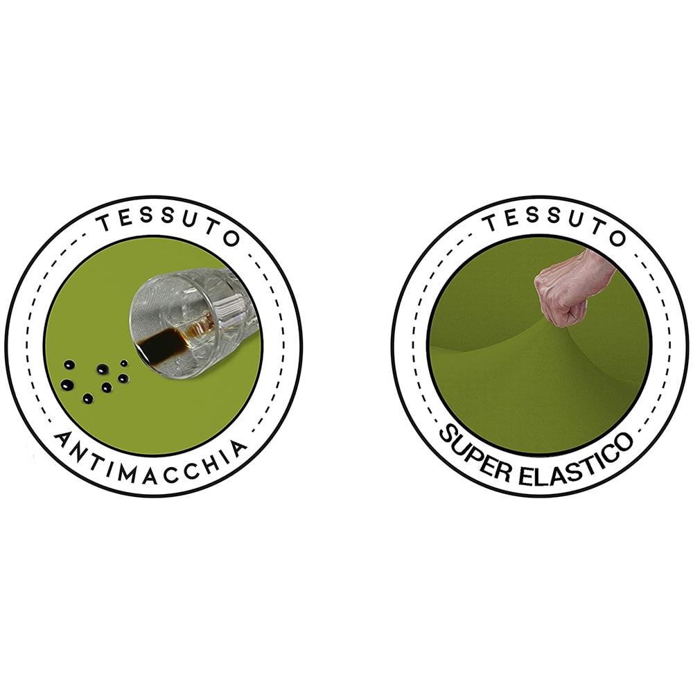 Set 6 Coprisedia Antimacchia Senza Schienale Made In Italy Verde Chiaro - Foto 6