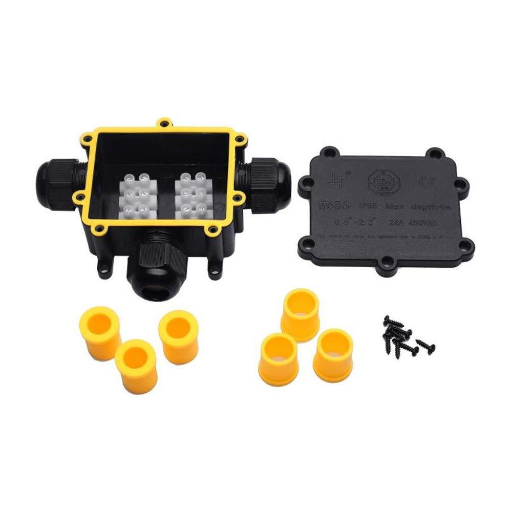 Ys Scatola Di Giunzione Esterna Impermeabile Ip68 A 3 Vie Connettore Linea M25 Del Legare Del Cavo Gamma 4-8mm 8-12mm 10-14mm Cavo Di Alimentazione Manicotto Di Accoppiamento Protection Box Esterno - Foto 1