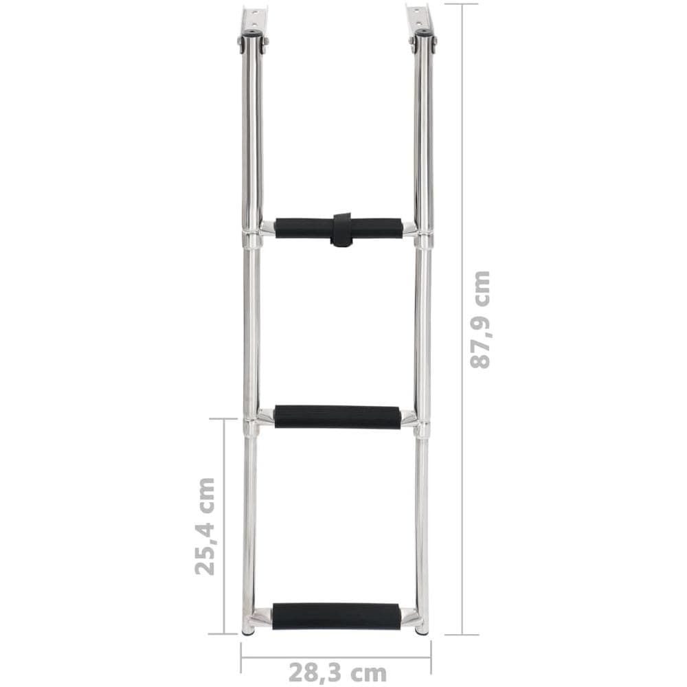 Scaletta Di Imbarco Pieghevole A 3 Gradini In Acciaio Inox - Foto 6