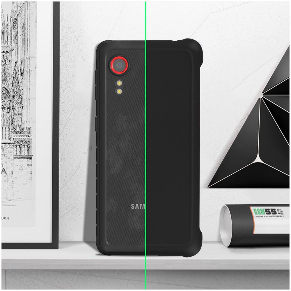 Cover Galaxy Xcover 5 Paraurti Policarbonato Rigido Antimacchie Nera - Foto 2