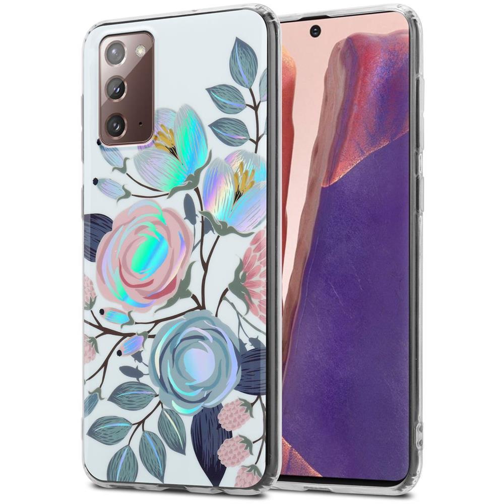 Custodia Compatibile Con Samsung Galaxy Note 20 Con Peonie Fiori - Coperchio Protettivo In Silicone Tpu Con Motivo Floreale - Foto 1