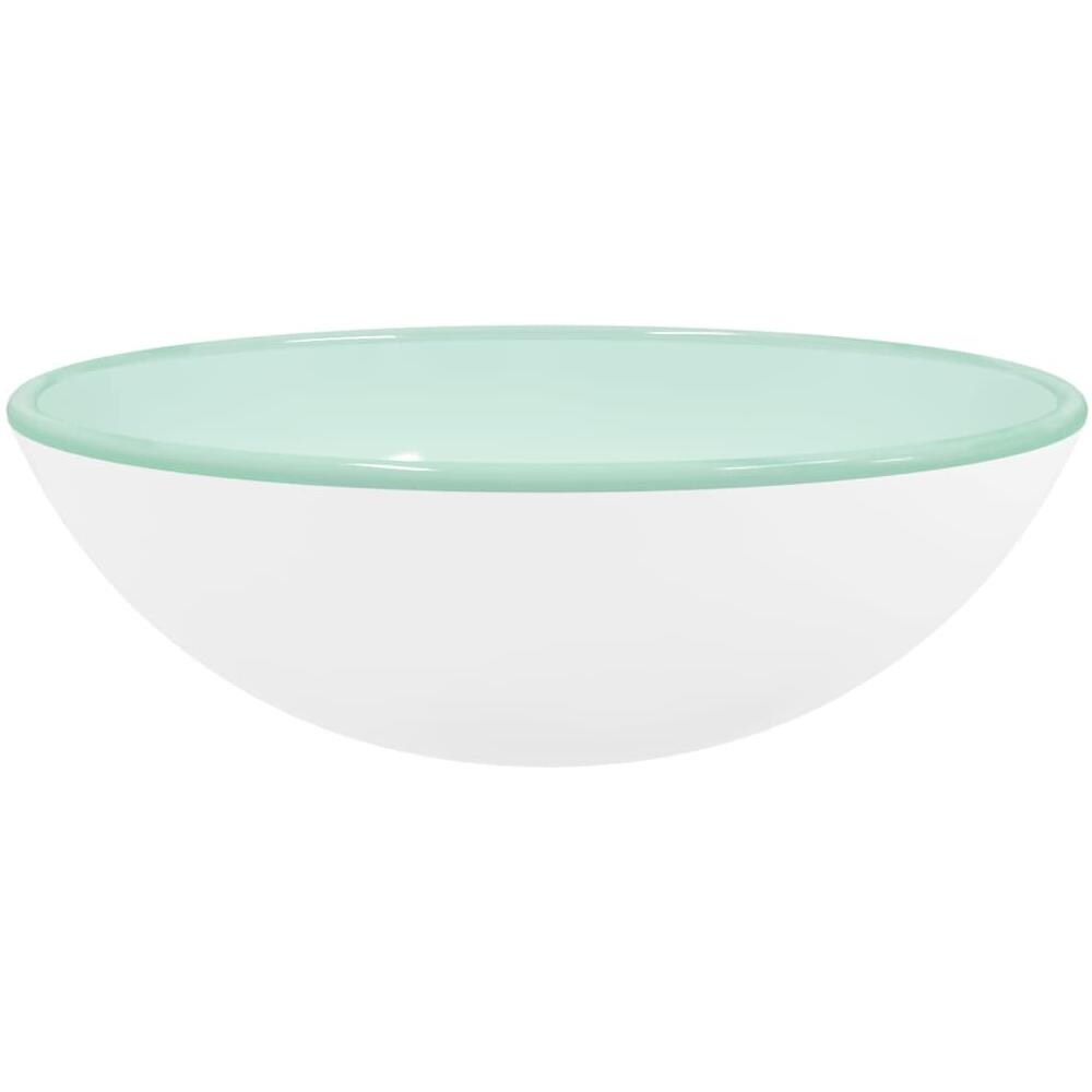 Lavandino In Vetro Temperato 42x14 Cm Bianco - Foto 2