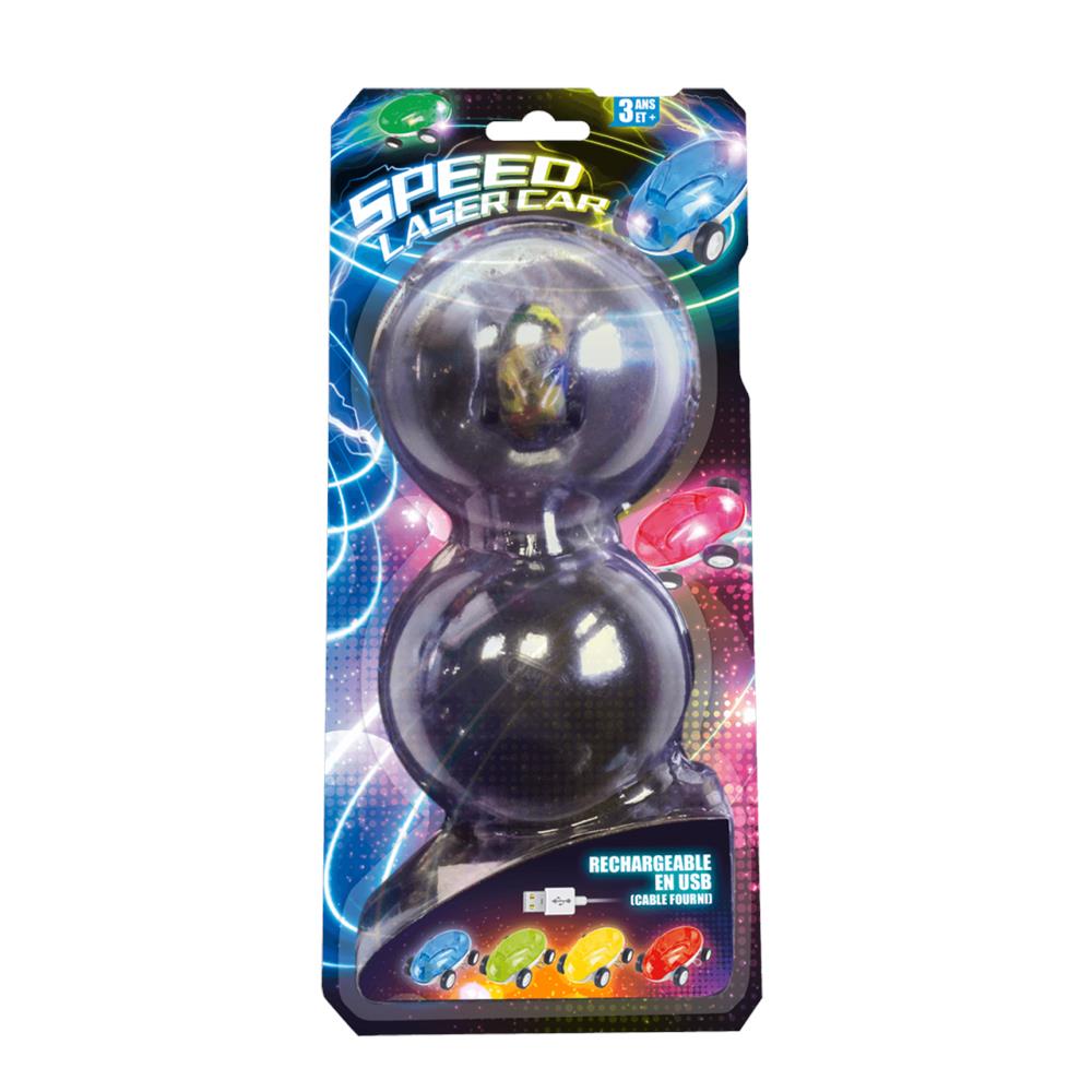 Giocattolo Per Bambini - Speed Laser Car - Nero - Bambini - Palla Luminosa - Auto - Circuito - Cavo Usb - Foto 1