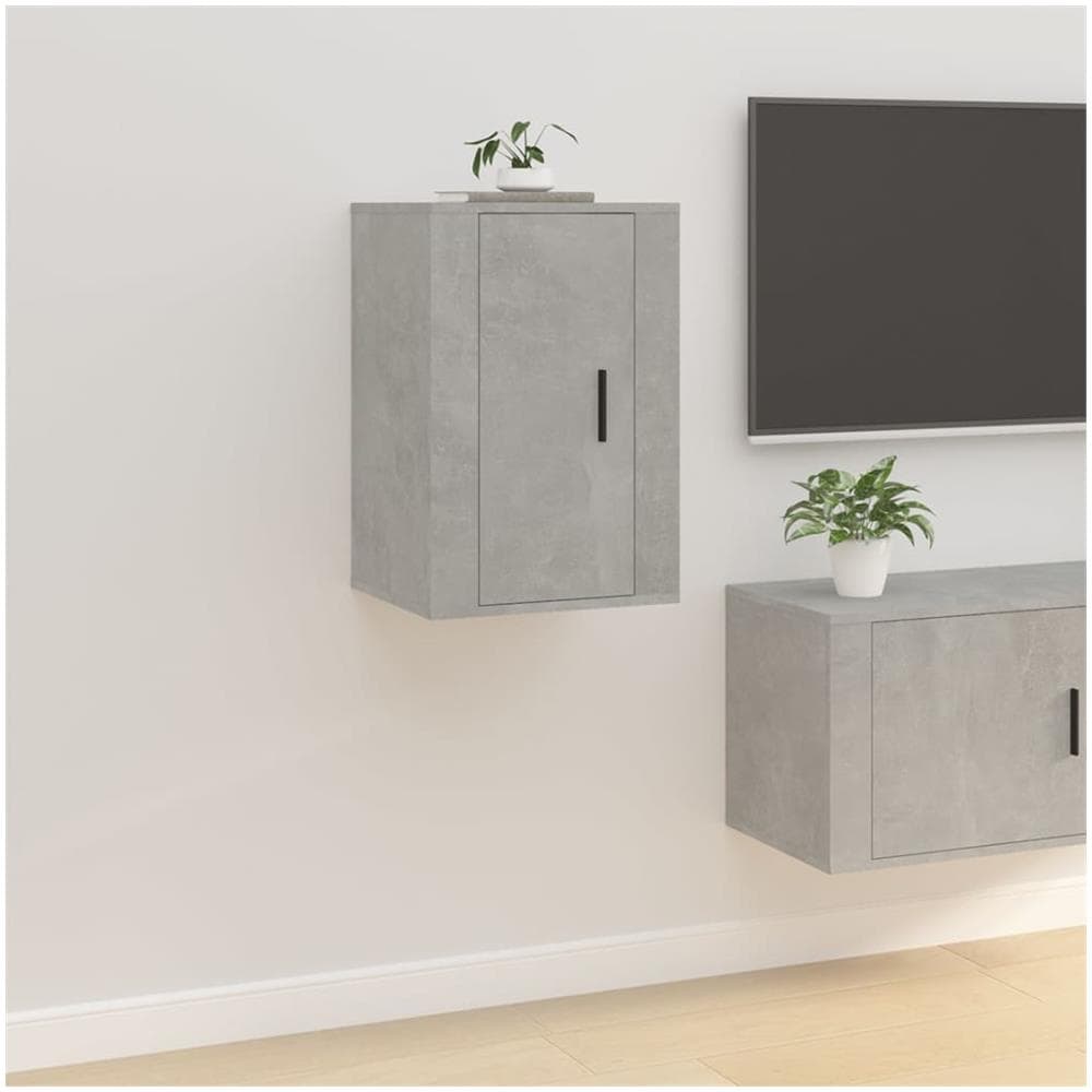Mobile Porta Tv A Parete Grigio Cemento 40x34,5x60 Cm - Foto 1