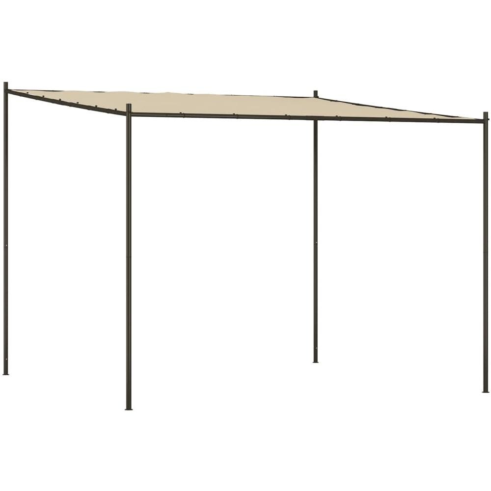 Gazebo Beige 3x3 M 180 G /m Tessuto E Acciaio - Foto 2