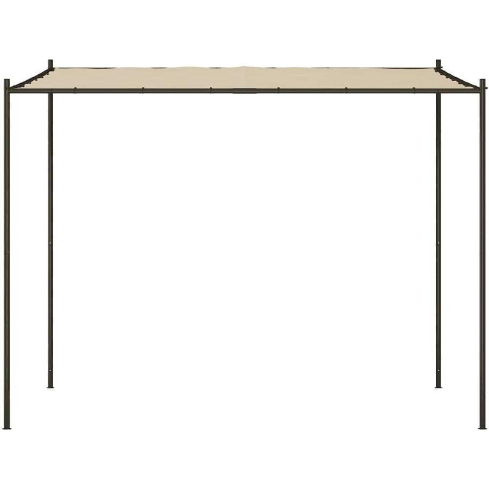 Gazebo Beige 3x3 M 180 G /m Tessuto E Acciaio - Foto 3