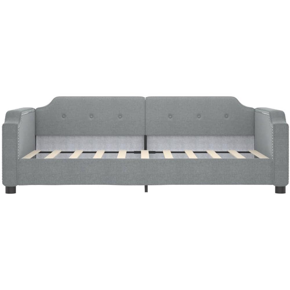 Letto Da Giorno Grigio Chiaro 80x200 Cm In Tessuto - Foto 3