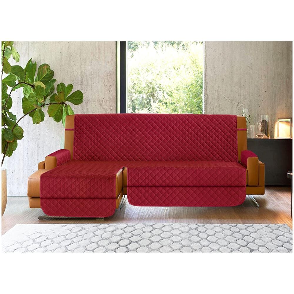 Copridivano Penisola Antimacchia Antiscivolo Trapuntato Imperiale Bordeaux 190 Sinistra - Foto 1