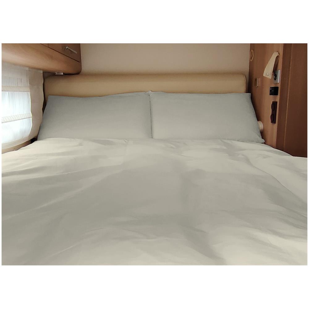 Lenzuolo Sopra Cordonetto Camper Roulotte 100% Cotone Personalizzabile Tinta Unita Singolo Panna - Foto 1