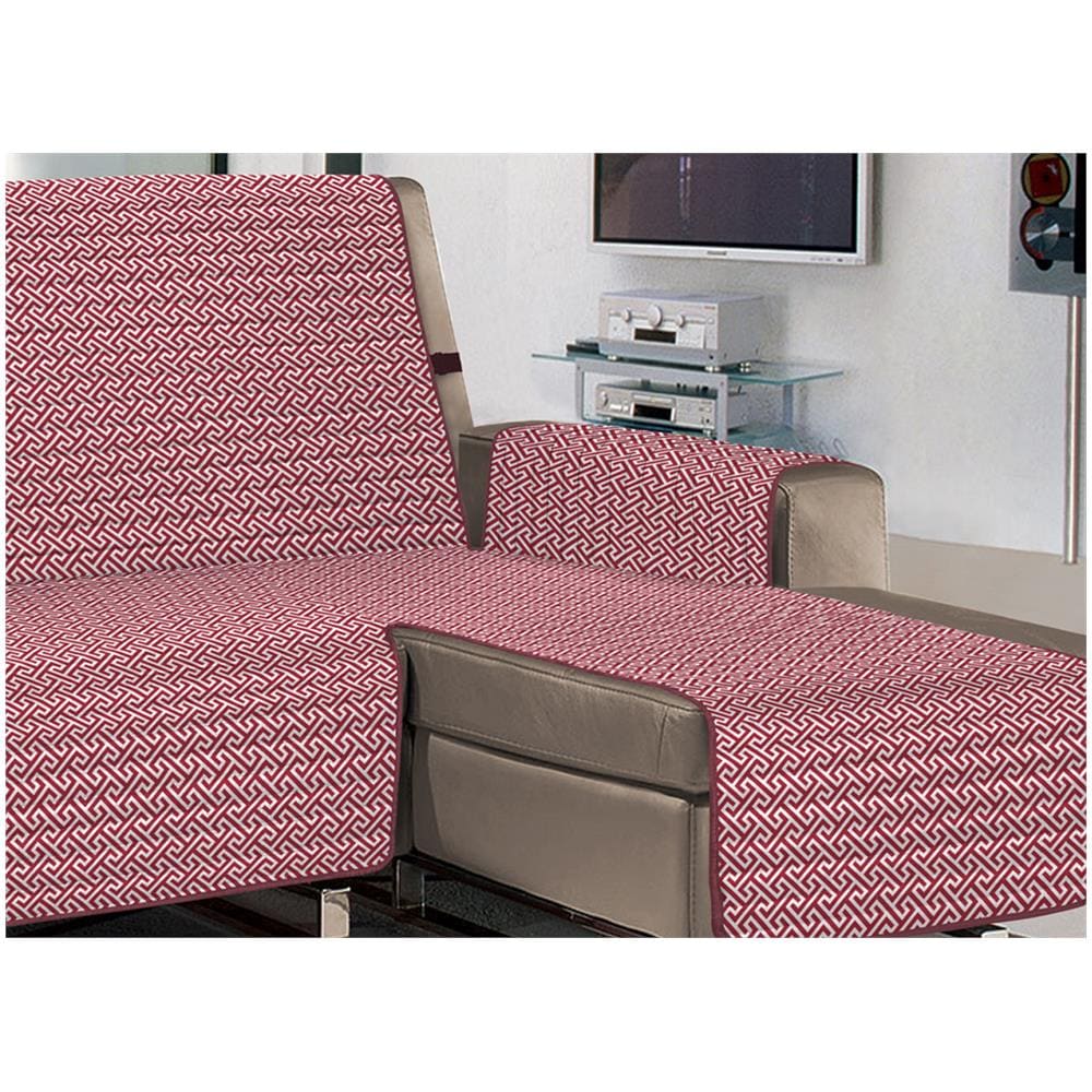 Copridivano Penisola Trapuntato Antimacchia Impermeabile Modello Olimpo Bordeaux 280 Cm Bordeaux - Foto 2