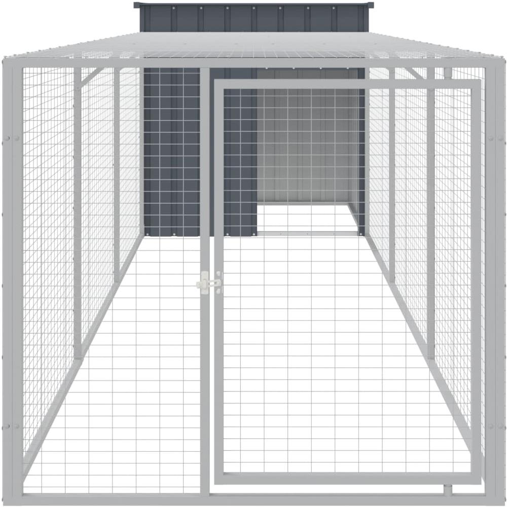 Pollaio Con Area Corsa Antracite 110x405x110 Cm Acciaio Zincato - Foto 7