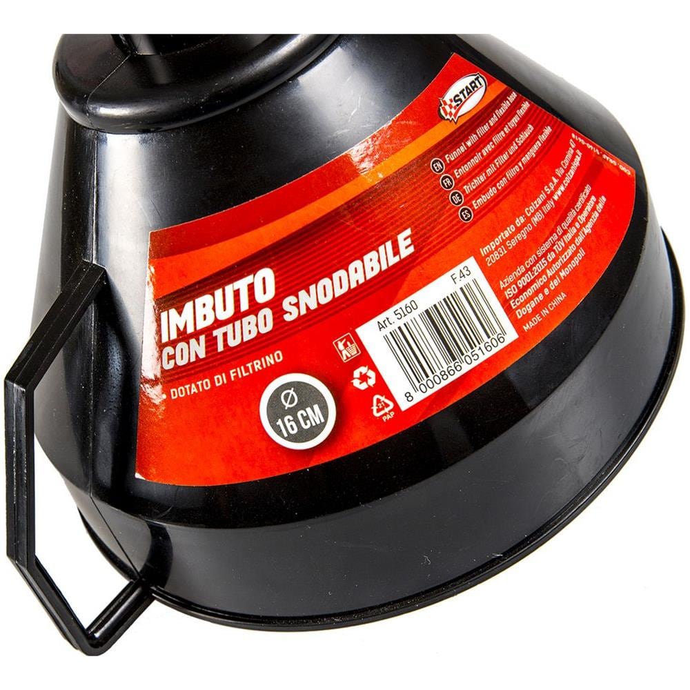 Imbuto Con Tubo Snodabile + Filtrino Diametro 16 Cm - Foto 2